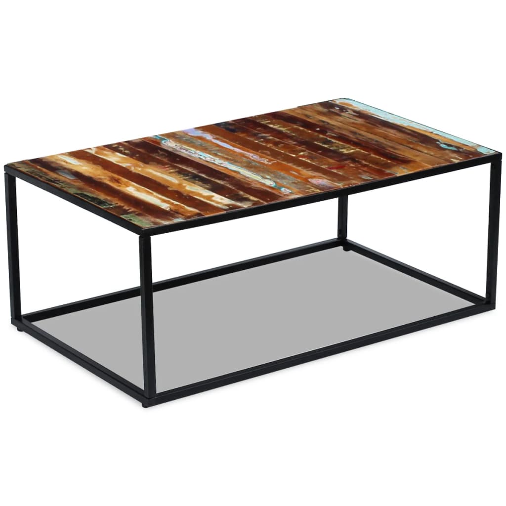 Salongbord Sofabord Tre Gjenvunnet Heltre 100x60x40 cm