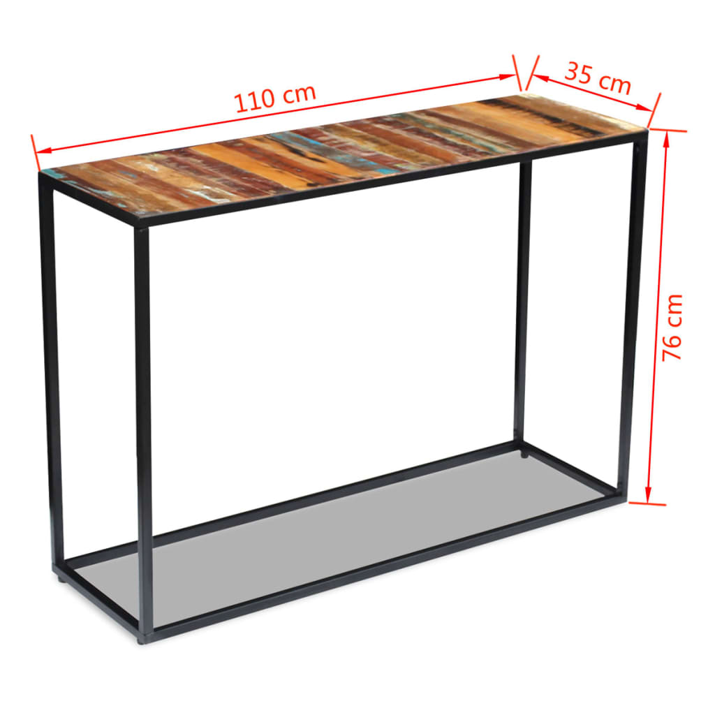 Avlastningsbord Konsollbord Tre gjenvunnet heltre 110x35x76 cm