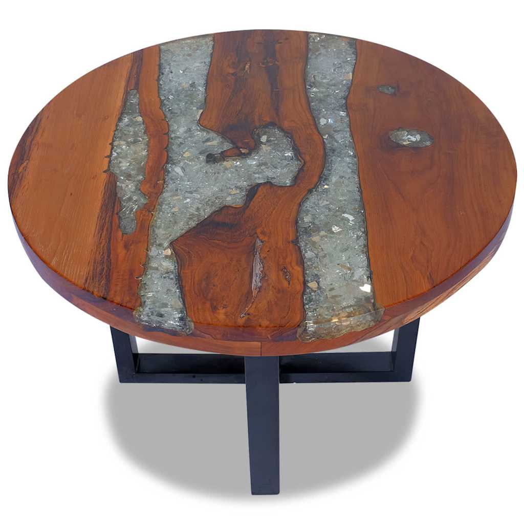 Salongbord Sofabord Tre Teak Harpiks 60 cm