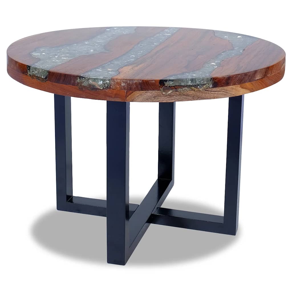 Salongbord Sofabord Tre Teak Harpiks 60 cm
