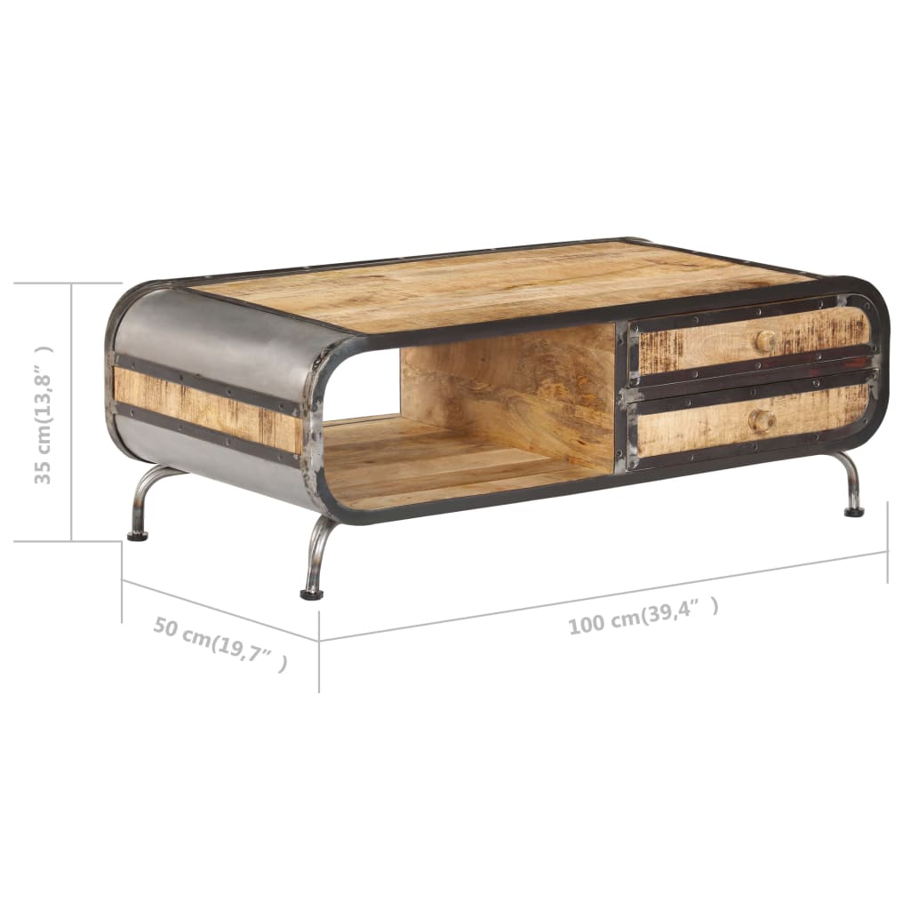 Salongbord Sofabord Tre Heltre Mango 100x50x35 cm