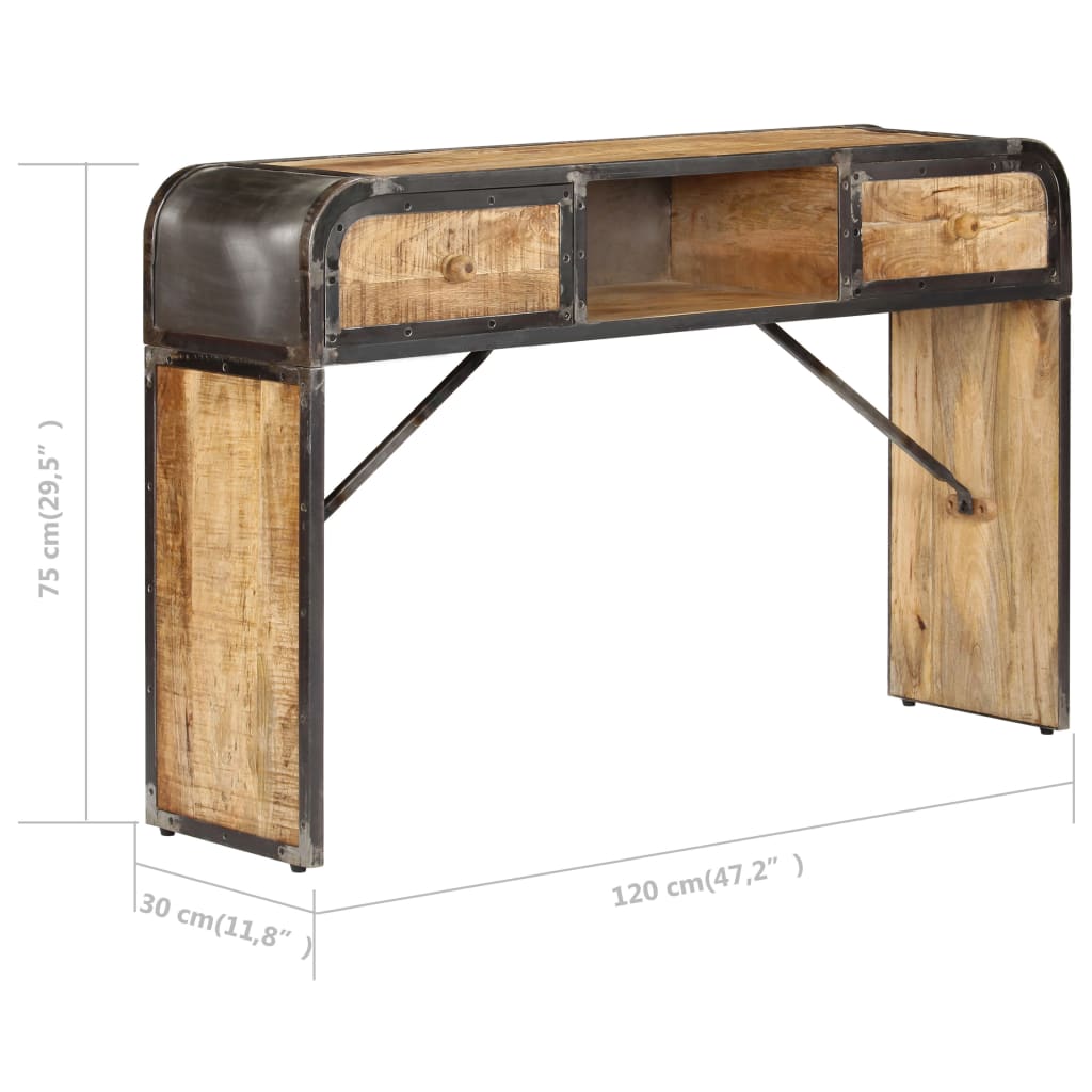 Avlastningsbord Konsollbord Tre 120x30x75 cm heltre mango