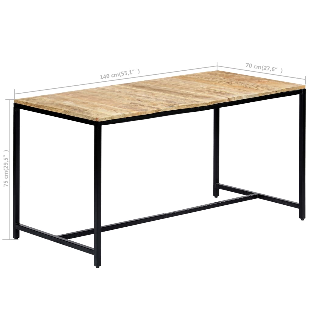 Spisebord Kjøkkenbord Tre 140x70x75 cm grov heltre mango