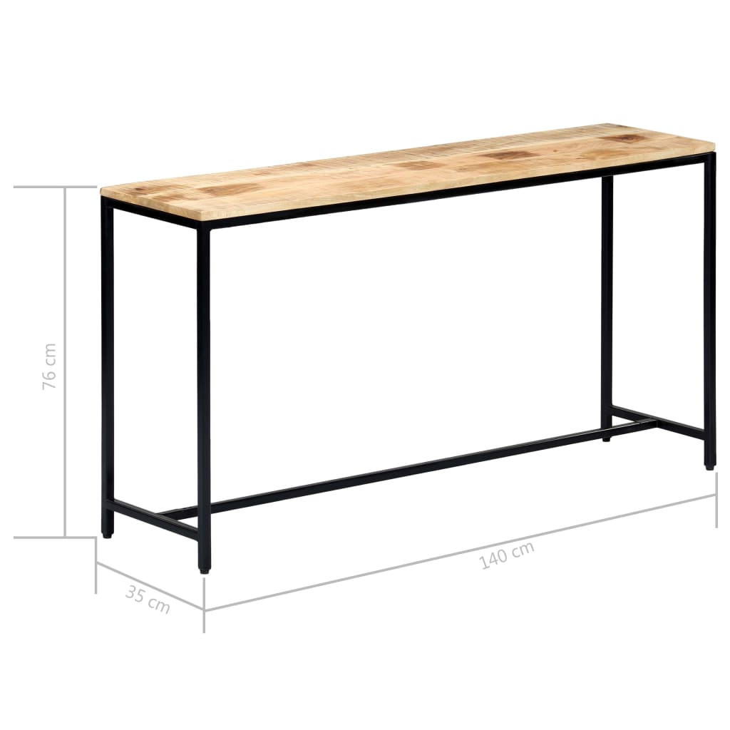 Avlastningsbord Konsollbord Tre 140x35x76 cm grov heltre mango