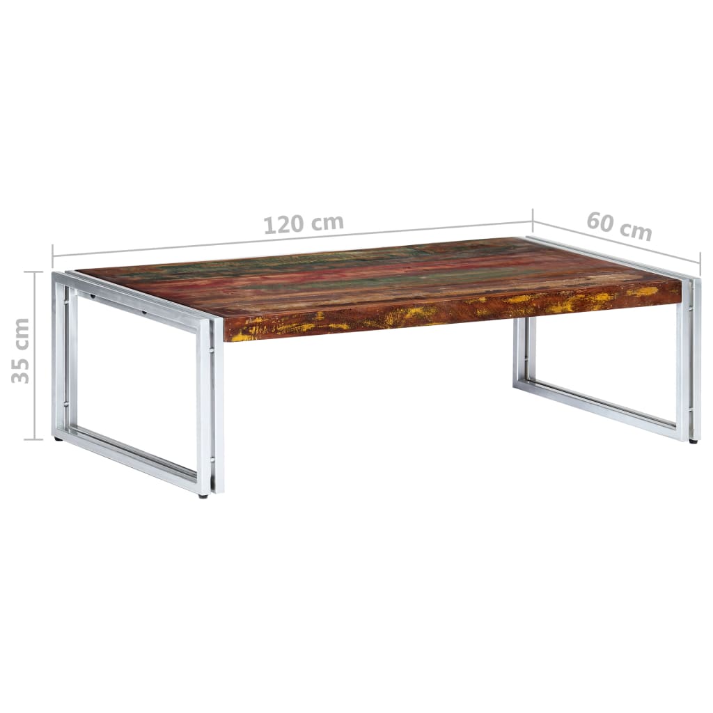 Salongbord Sofabord Tre Gjenvunnet Heltre 120x60x35 cm
