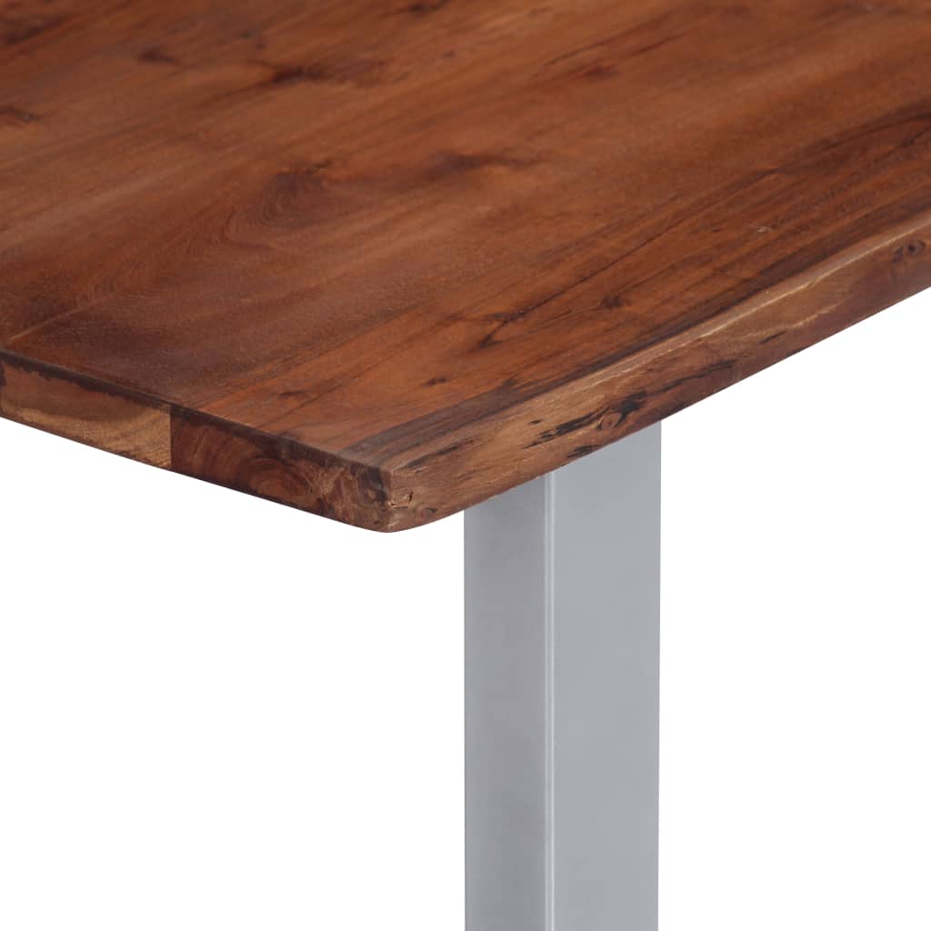 Salongbord Sofabord Tre heltre akasie med livlige kanter 115x60x40 cm
