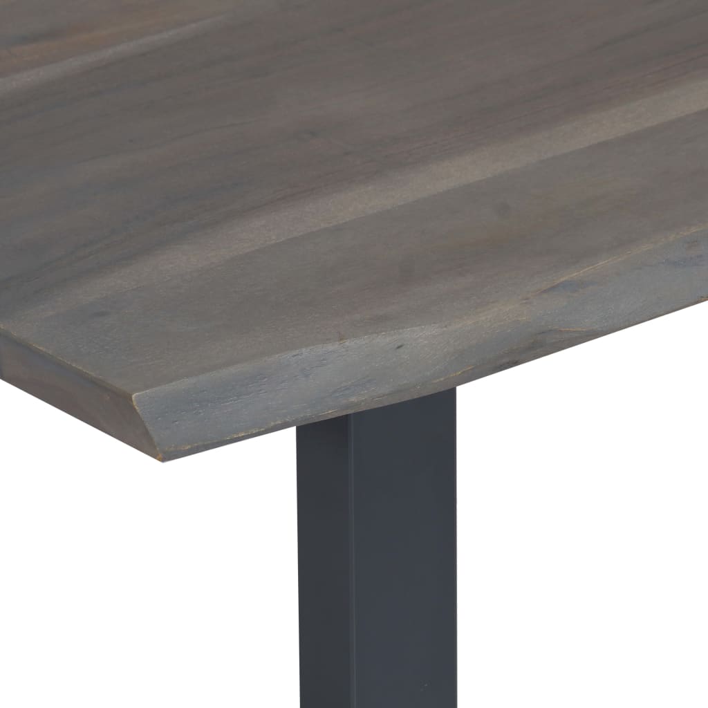 Salongbord Sofabord Grå med livlige kanter 115x60x40 cm heltre akasie