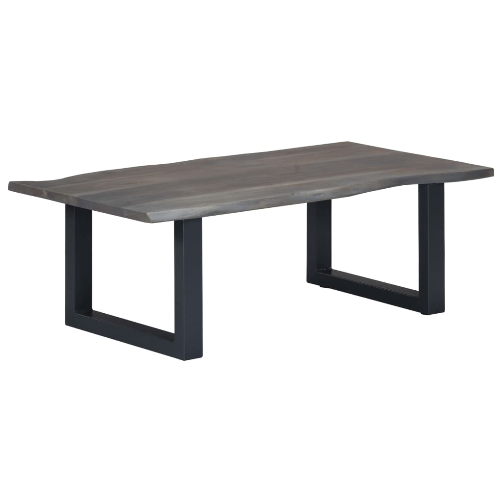 Salongbord Sofabord Grå med livlige kanter 115x60x40 cm heltre akasie