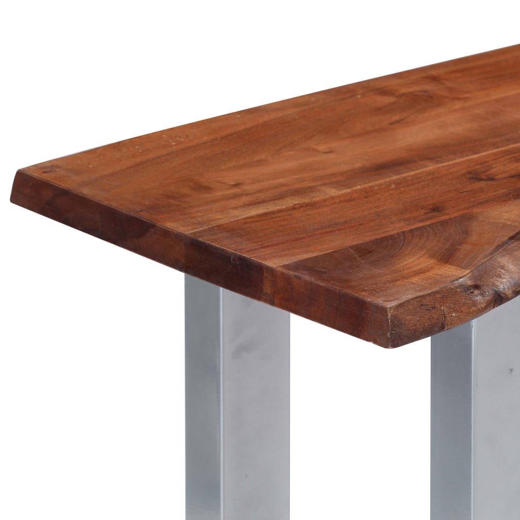 Avlastningsbord Konsollbord Tre 115x35x76 cm heltre akasie og jern