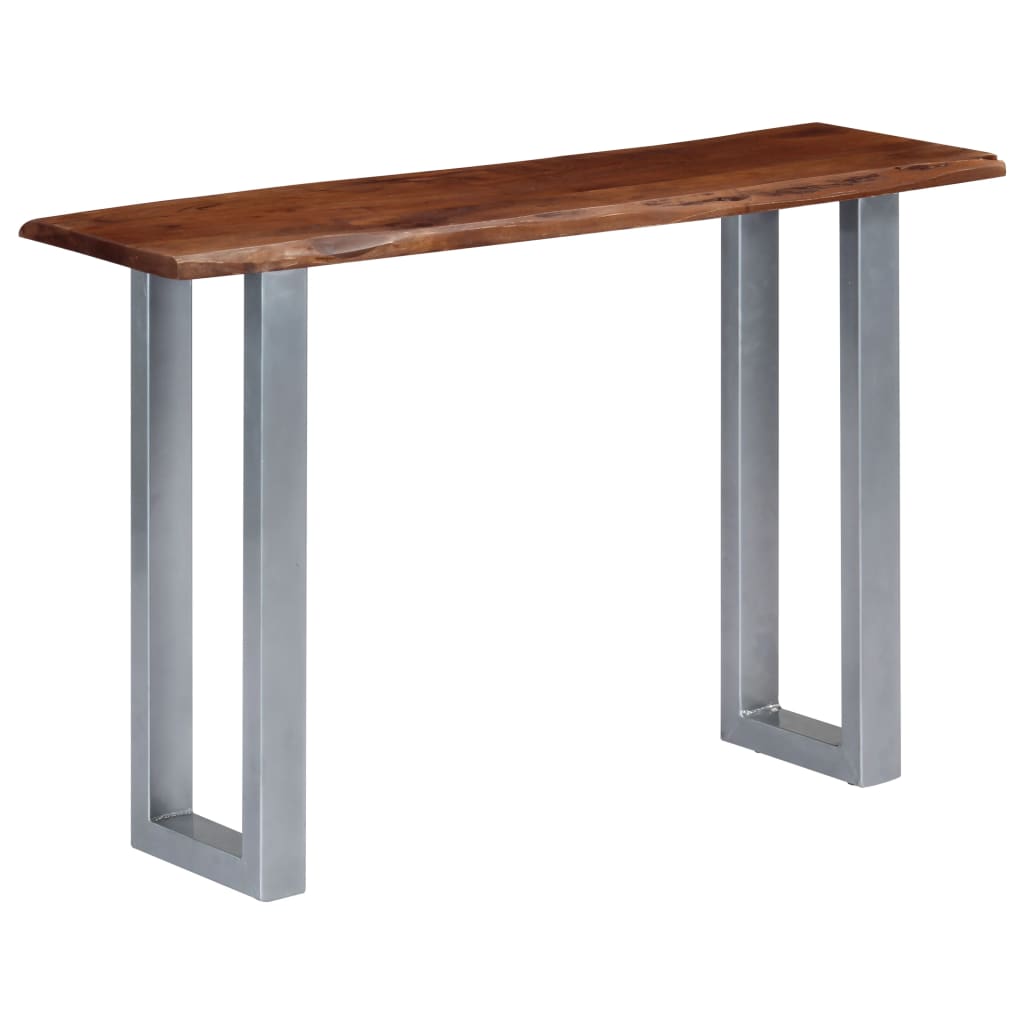 Avlastningsbord Konsollbord Tre 115x35x76 cm heltre akasie og jern