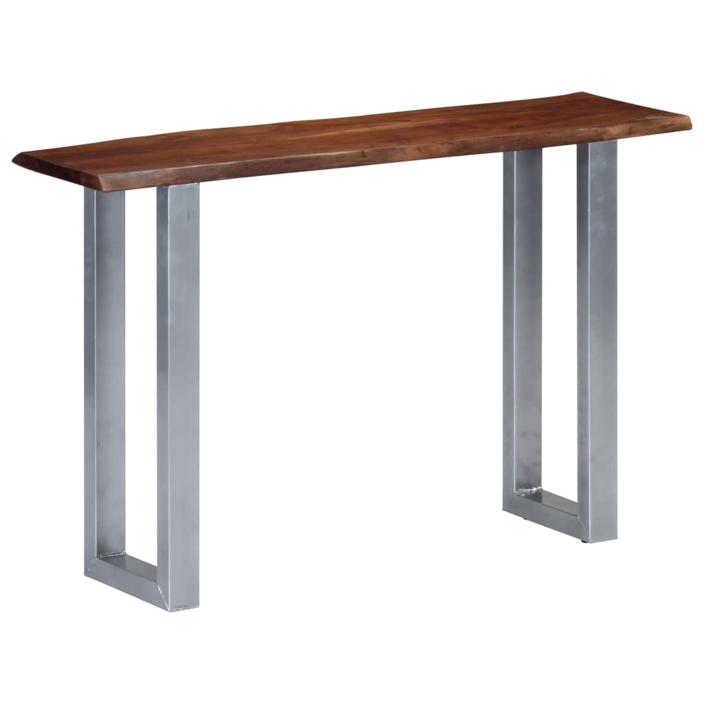 Avlastningsbord Konsollbord Tre 115x35x76 cm heltre akasie og jern