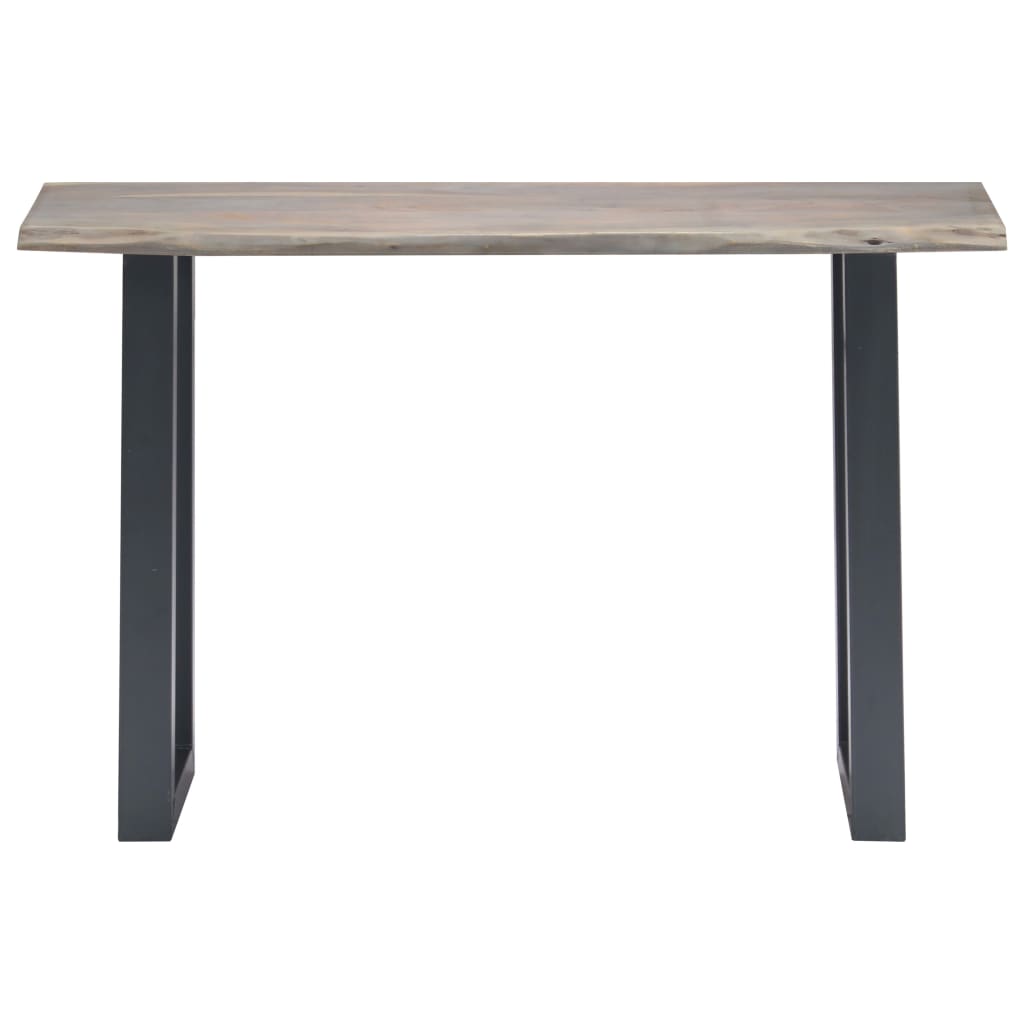 Avlastningsbord konsollbord Grå 115x35x76 cm heltre akasie og jern