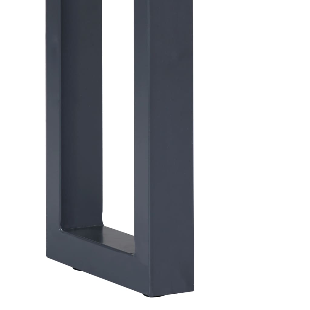Avlastningsbord konsollbord Grå 115x35x76 cm heltre akasie og jern
