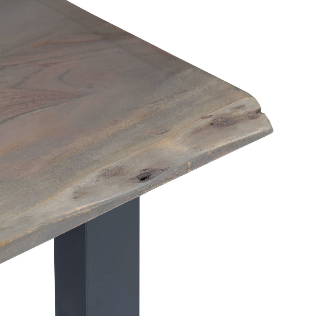 Avlastningsbord konsollbord Grå 115x35x76 cm heltre akasie og jern