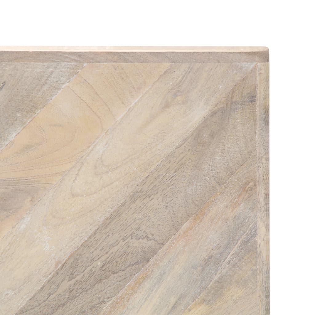Salongbord Sofabord Hvit Tre Heltre Mango 110x110x36 cm