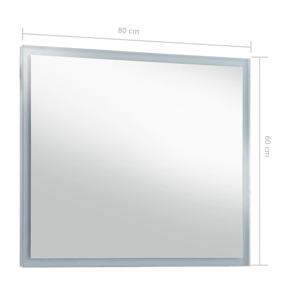 Baderomsspeil LED 80x60 cm