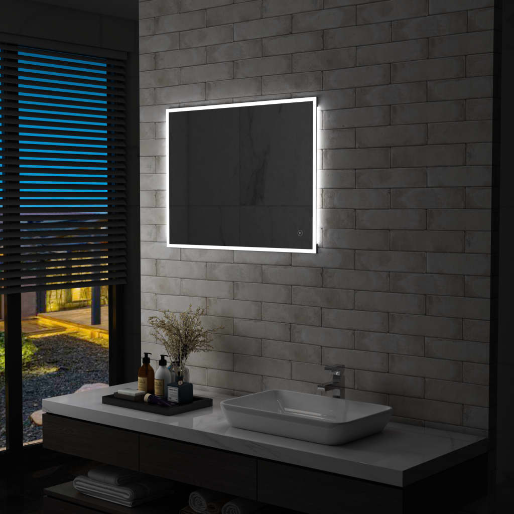 Baderomsspeil LED med berøringssensor 80x60 cm