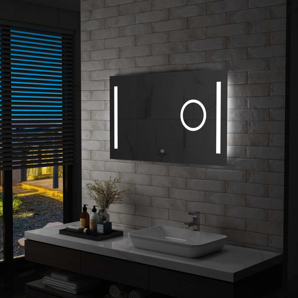 Baderomsspeil LED med berøringssensor 100x60 cm