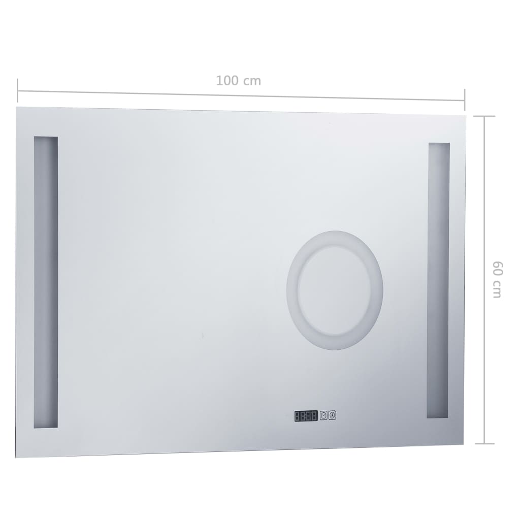 Baderomsspeil LED med berøringssensor 100x60 cm