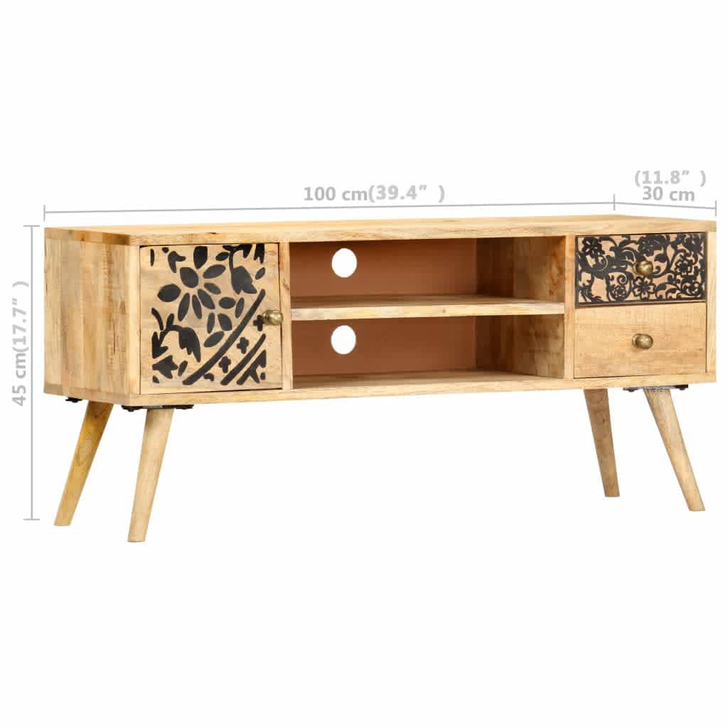 TV-Møbel Tre TV-benk heltre mango 100x30x45 cm