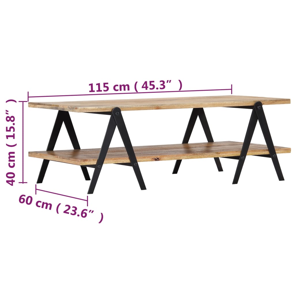 Salongbord Sofabord Tre 115x60x40 cm heltre mango