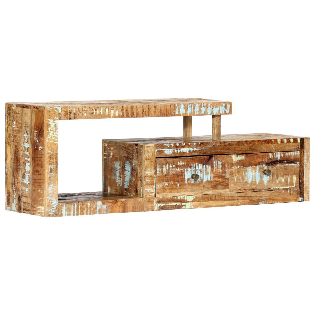 TV-Møbel Tre TV-benk gjenvunnet heltre 120x30x40 cm
