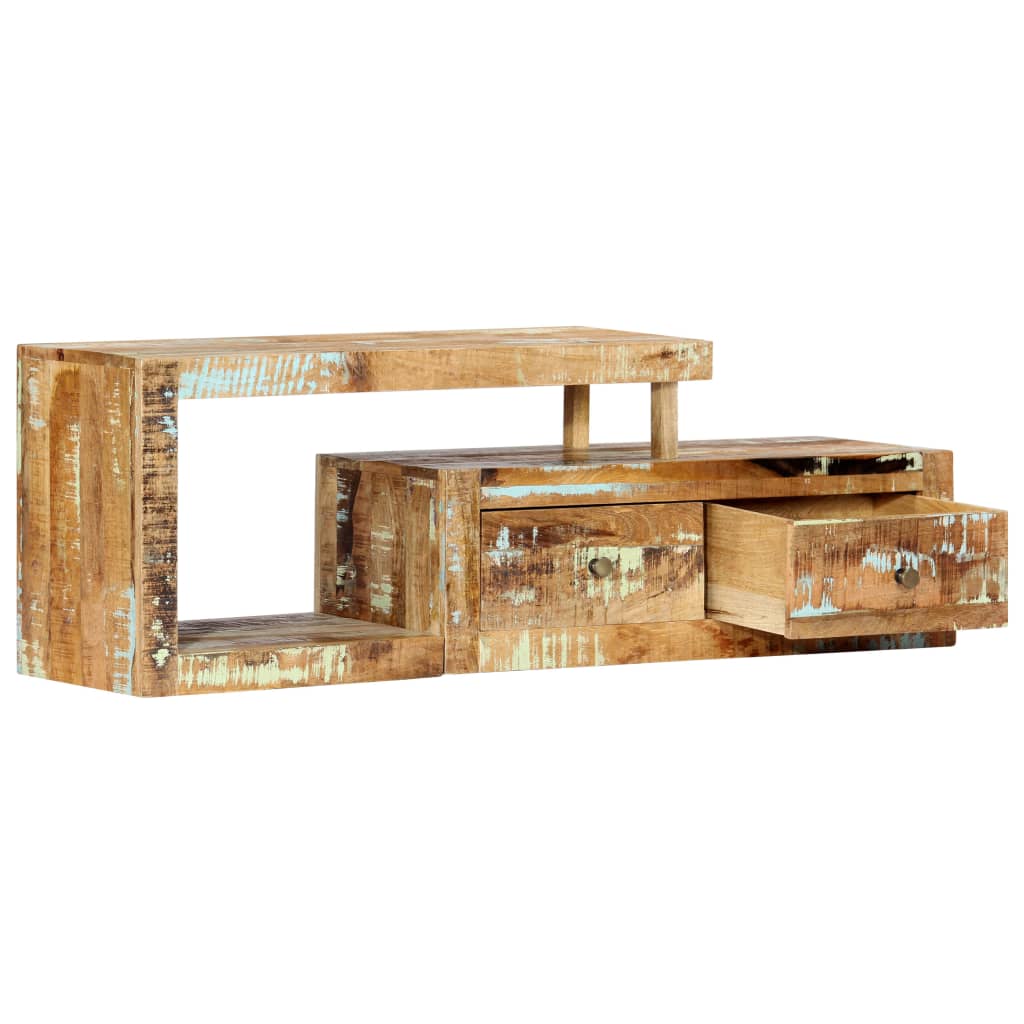 TV-Møbel Tre TV-benk gjenvunnet heltre 120x30x40 cm