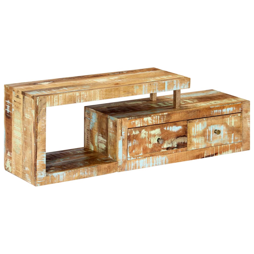 TV-Møbel Tre TV-benk gjenvunnet heltre 120x30x40 cm