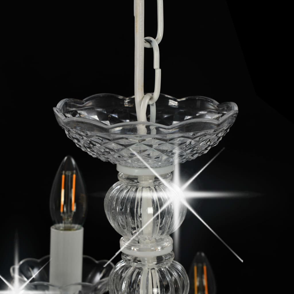 Taklampe Lysekrone 2 lag Hvit 15 x E14 lyspærer