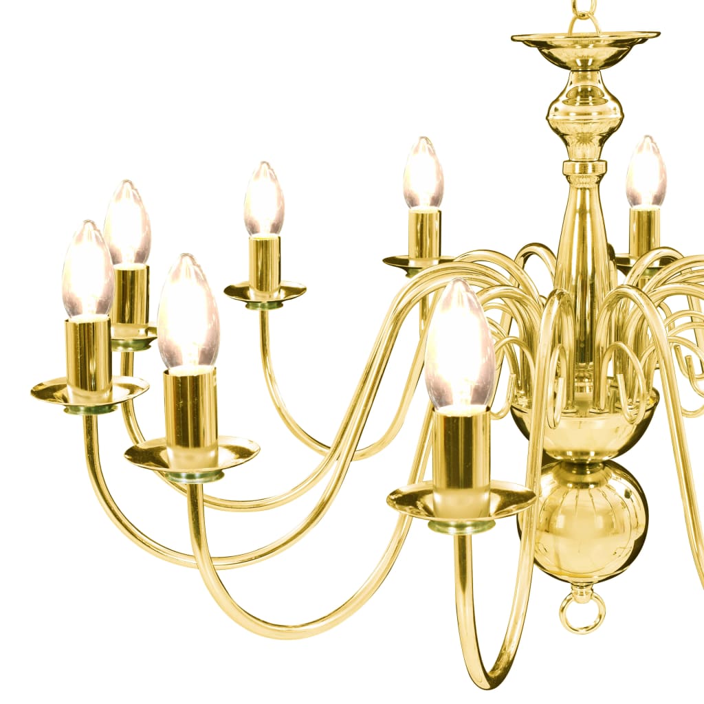 Taklampe Lysekrone gyllen 12 x E14 lyspærer