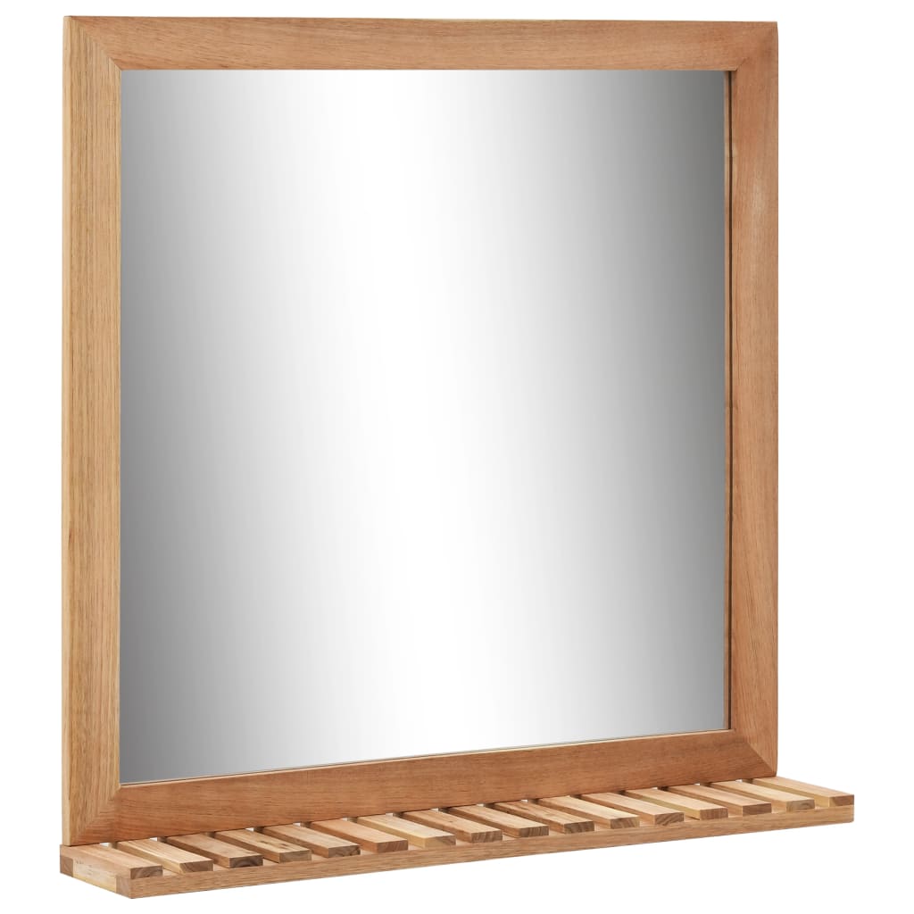 Baderomsspeil 60x12x62 cm heltre valnøtt