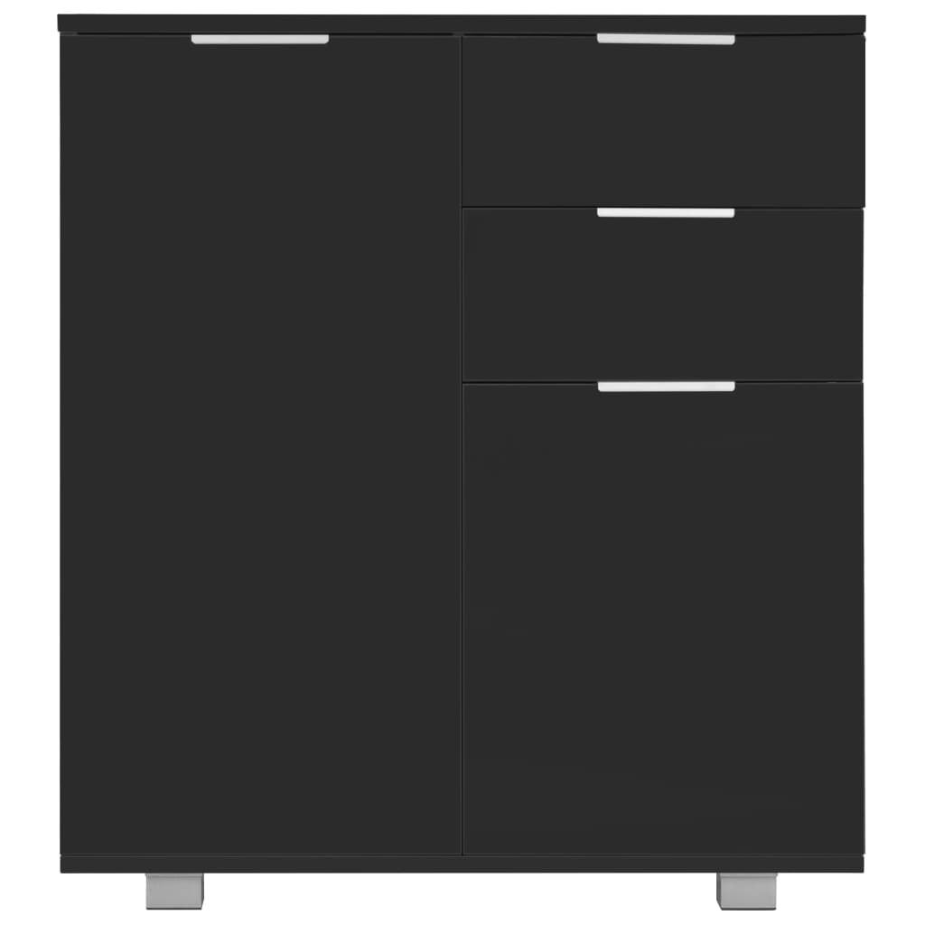 Skjenk Høyglans Svart 71x35x80 cm
