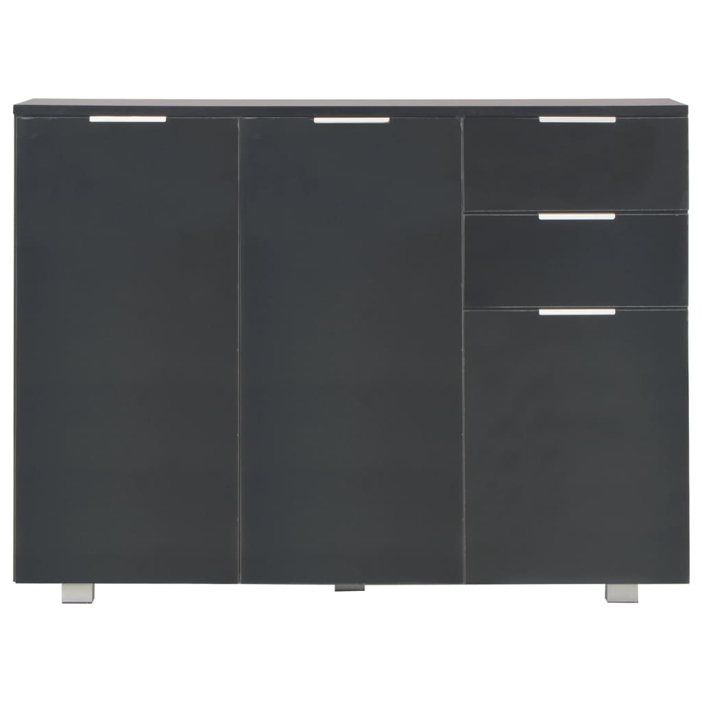 Skjenk Høyglans Svart 107x35x80,5 cm