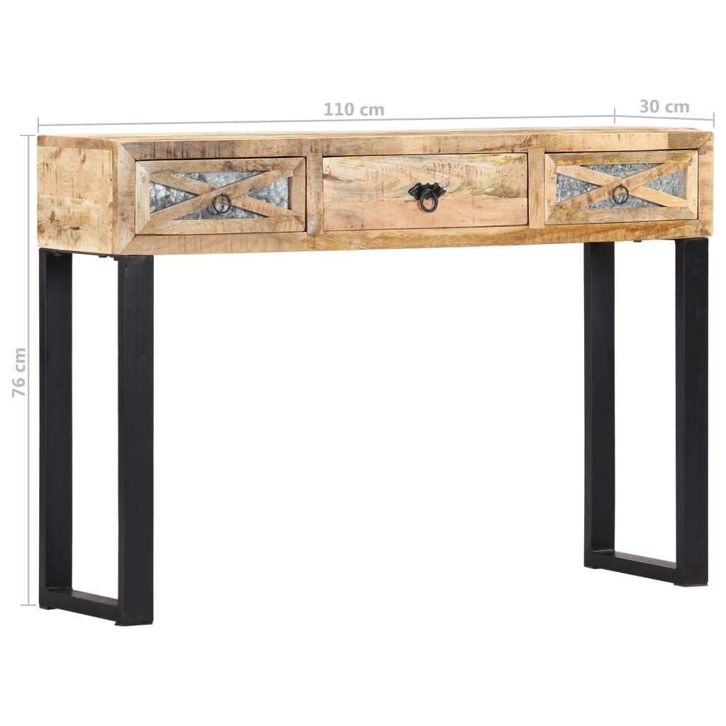 Avlastningsbord Konsollbord Tre 110x30x76 cm heltre mango