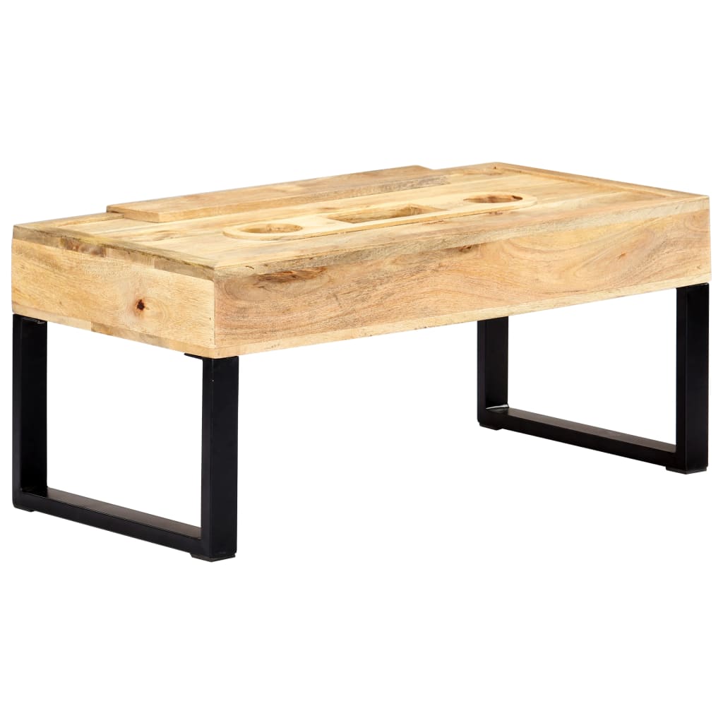 Salongbord Sofabord Tre Heltre Mango kassett-stil 100x52x45 cm