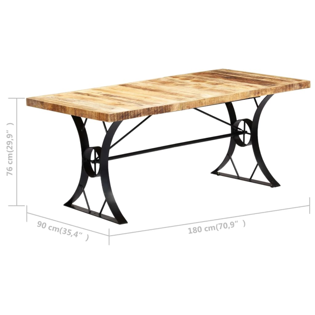 Spisebord 180x90x76 cm heltre mango