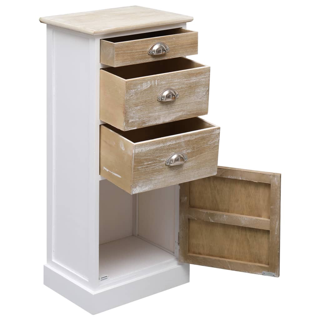 Sidebord Tre 3 stk skuffer 38x28x86 cm keisertre