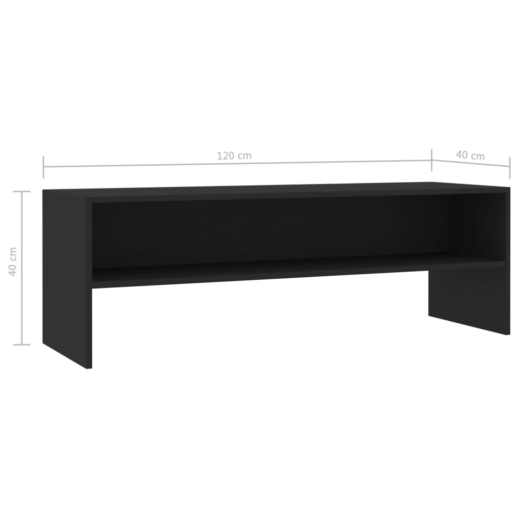 TV-Møbel Svart TV-benk 120x40x40 cm