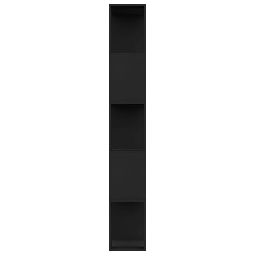 Bokhylle Svart Romdeler 80x24x159 cm