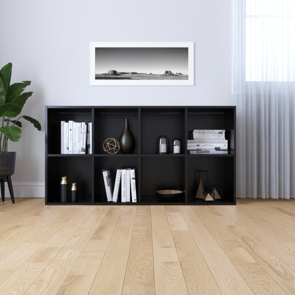 Bokhylle Svart 66x30x130 cm