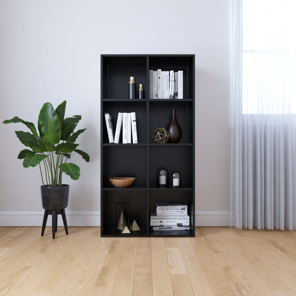 Bokhylle Svart 66x30x130 cm