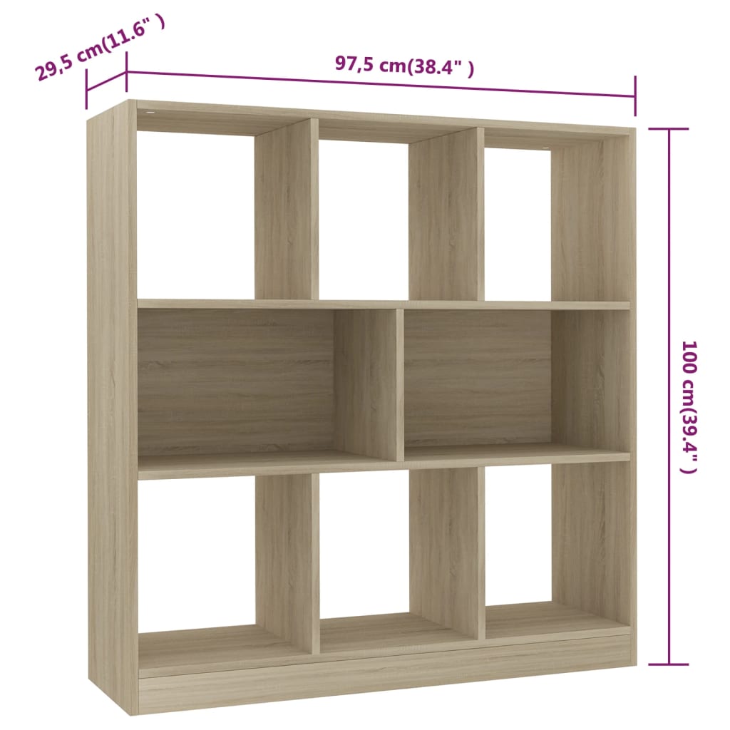 Bokhylle Sonoma Eik 97,5x29,5x100 cm