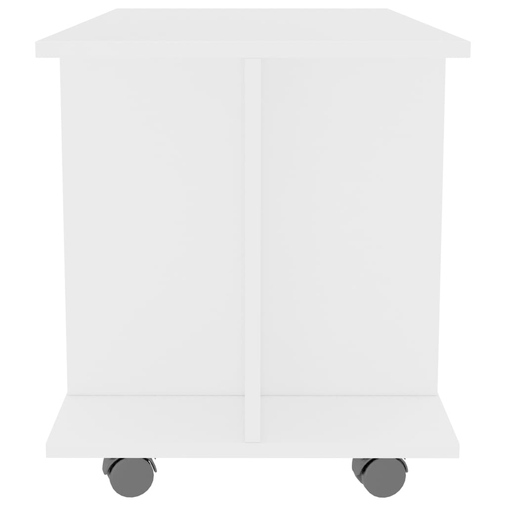 TV-Møbel Hvit Tv-benk med hjul 80x40x45 cm