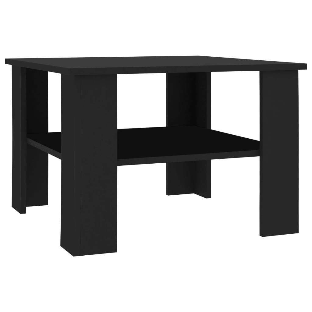 Salongbord Sofabord Svart 60x60x42 cm