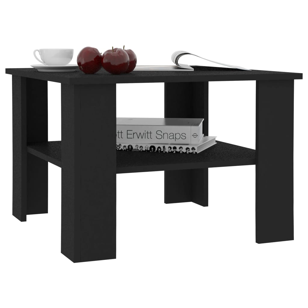 Salongbord Sofabord Svart 60x60x42 cm