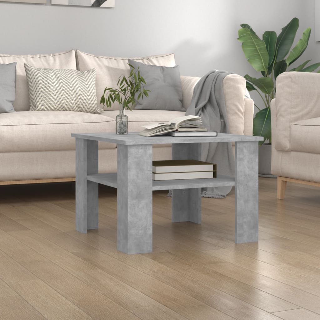 Salongbord Sofabord Betonggrå 60x60x42 cm