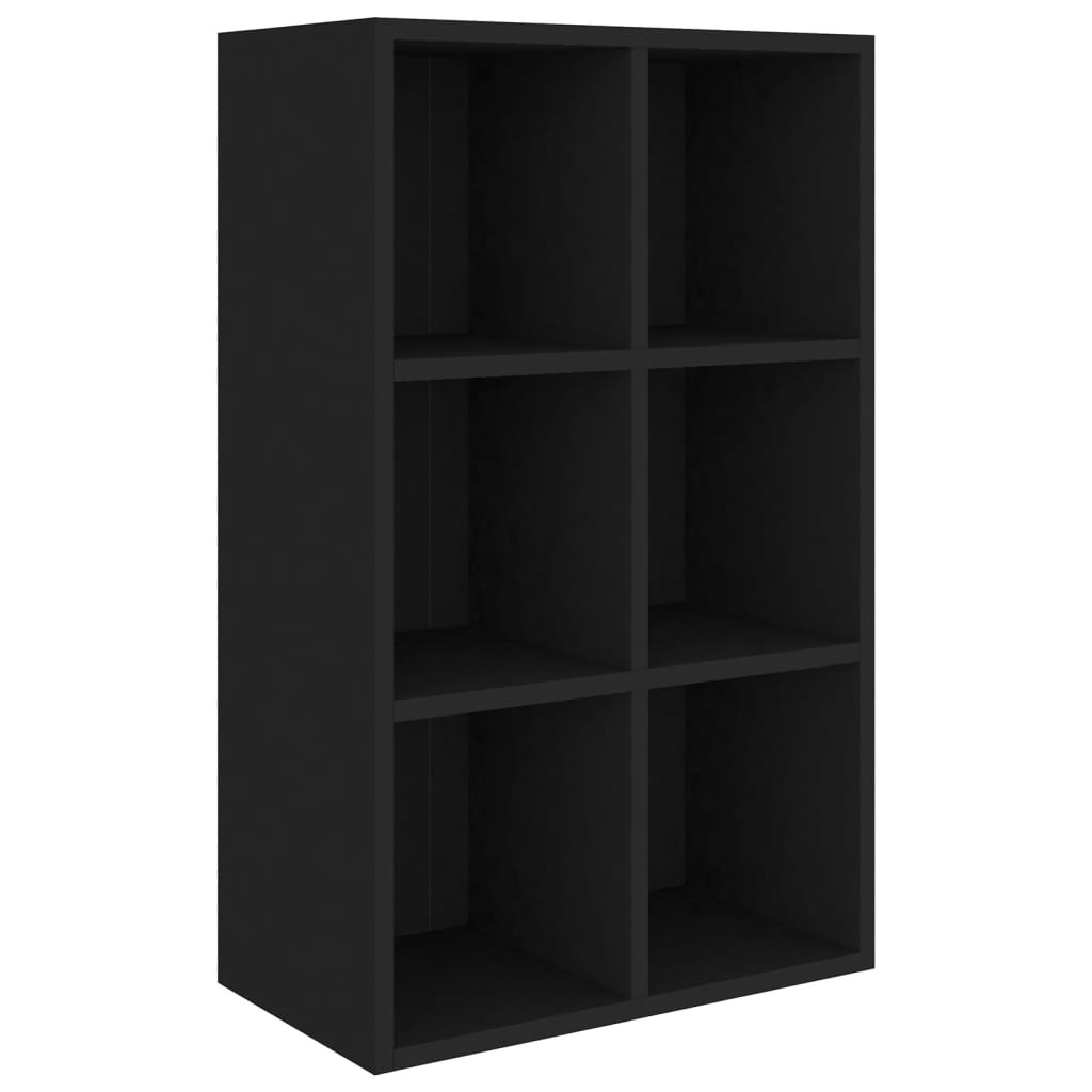 Bokhylle Svart 66x30x98 cm