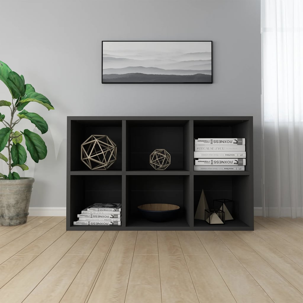 Bokhylle Svart 66x30x98 cm