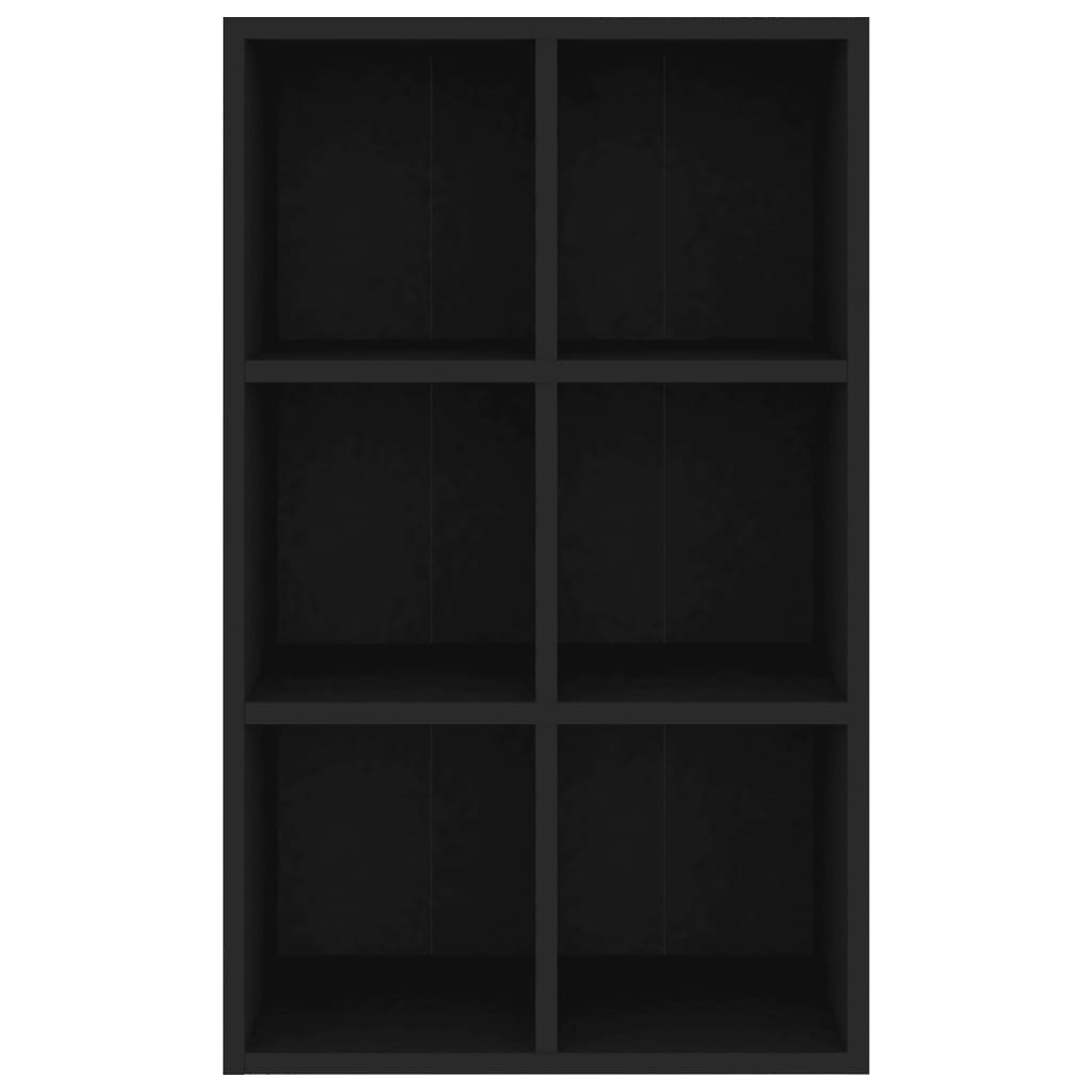 Bokhylle Svart 66x30x98 cm