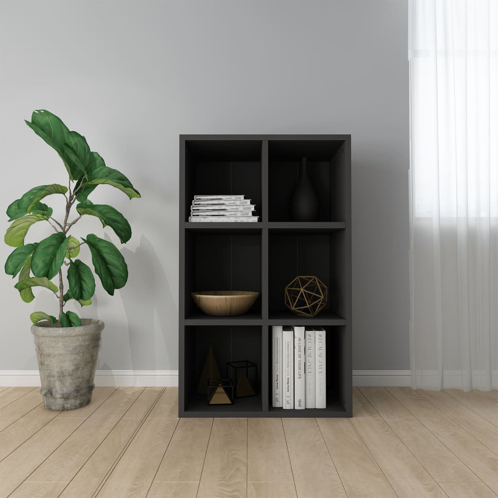 Bokhylle Svart 66x30x98 cm